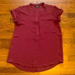 Simply Vera Vera Wang Short Sleeve Blouse w/Front Pocket- Size Small